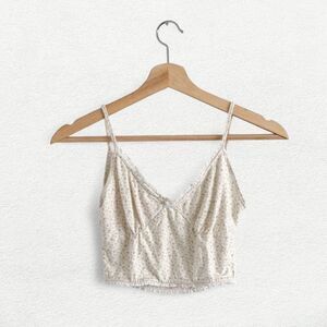 My Mum Made It Floral Cami Tank Top in Yellow Cream